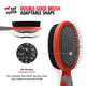 Tuff Pupper Double Sided Dog Brush Detangling Tool For Dogs And Cats Pin and Bristle Pet Brush For And Hair Types With ComfortGrip AntiSlip Handle Brown Black White