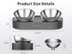 Petkit 304 Stainless Steel Elevated Cat BowlsandDog Bowls Raised Cat Food And Water Bowl Set NonSlip Anti Vomiting 15 Tilted Cat Small Animal Plate