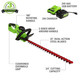 Greenworks 24V 22" Cordless Laser Cut Hedge Trimmer, 4.0Ah USB Battery and Charger Included