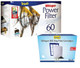 Tetra Whisper Bundle Whisper 60 Power Filter and 12Pk Large Bio Bag Filter Cartridges