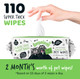 Bugalugs Dog Wipes 100% Plastic Biodegradable Pet Wipes For Full Body Eye Wipes Ear Wipes Bum and Paws 110 Sensitive Dog Grooming Wipes For Dogs Puppy and Cat Grooming Fragrance