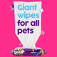 Petall Allround Giant Pet Towels 50 Huge Pet Wipes