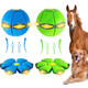 Badwalt 2Pcs Magic Bouncing Ball Magic Meta Ball ChildrenS Magic Bouncing Balls Doggy Disc Ball Flying Saucer Ball ParentChild Interaction With Lights For Indoor and Outdoor Play Green And Blue