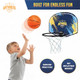 Anywhere Sports Silent Basketball and Hoop Set OverTheDoor Quiet Play For Kids Easy ClipOn Mount Includes 6Inch Foam Basketball