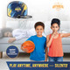 Anywhere Sports Silent Basketball and Hoop Set OverTheDoor Quiet Play For Kids Easy ClipOn Mount Includes 6Inch Foam Basketball