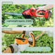 LUXBIRD Cordless Grass Shears, 2-in-1 Mini Hedge Trimmer Cordless,Light Handheld Grass Trimmer, Electric Shrub Trimmer with 2Pcs Rechargeable Batteries