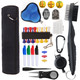 The Golfer Store Golf Essentials Kit 29 In 1 Golf Club Cleaning Kit Golf Towel Golf Club Brush Golf Balls Golf Line Stencils And Pens Golf Tee And Markers Golf Divot Repair Tool Golf Accessories For Men