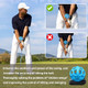 The Golfer Store Smart Ball Golf Training Aid Golf Swing Trainer Ball Practical Training Aid For Golf Intelligent Ball For Beginner Posture Training Golf Wrist Strap Training Ball
