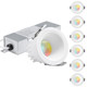 Torchstar 5Cct 2 Inch Recessed Led Lights With Junction Box Narrow Frame Smooth Trim Aluminum 5W 400Lm Cri90 Dimmable AntiGlare Downlight Ic Rated Etl 27005000K Selectable Pack Of 6