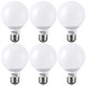Torchstar G25 Led Globe Light Bulbs Dimmable 2700K Soft White Vanity Light Bulb Ul and Energy Star Listed E26 Base Pack Of 6