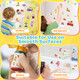 UranusandNo1 6 Pack Easter Reusable Sticker Book For Toddlers 13 Crafts For Toddlers 24 Years Puffy Stickers Activities For Kids 35 Travel Toys Holiday Gifts Easter Basket Stuffers For Boys Girls