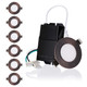 Torchstar ELite Series 3 Inch UltraThin Led Recessed Lighting With JBox Cri90+ Dimmable 7W Slim Panel Downlight Wet Location Etl and Es Listed Oil Rubbed Bronze 2700K Soft White Pack Of 6