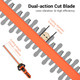 PAXCESS Cordless Hedge Trimmer 22 Inch 20V Dual-Action Blade Bush Trimmer, 4.0Ah Battery & Fast Charger, 180° Rotatable Handle, 3/4" MAX. Cutting Diameter, Anti-Collision Head, Safety Double Switch