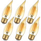 Torchstar E26 Led Candelabra Bulbs C35 Dimmable Led Chandelier Light Bulbs Ul Listed 40W Equivalent 2200K Amber Warm 350Lm Candle Light Bulbs Amber Pack Of 6