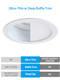 Torchstar 5Cct 2 Inch Led Recessed Lighting With Night Light Dimmable and 2700K5000K Selectable Cri90 AntiGlare Baffle Trim Recessed Down Light For Hallway Bedroom Kids Room Etl Pack Of 6