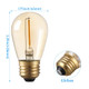 Torchstar 25Pack S14 Led Bulb Amber Warm Led Replacement Bulbs 2200K Amber String Lights 07W E26 Base Led Light Bulbs NonDimmable Filament Bulb