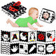 Bbwoo High Contrast Baby Toys For Newborn Tummy Time Black And White Baby Toy For 06 Months Soft Montessori Visual Stimulation Infant Book Boy Girl Shower