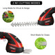 PULITUO 12V Cordless Handheld Grass Shear and Shrub Trimmer, 2-in-1 Hedge Trimmer That Comes with 2 PCS 2.0Ah Li-Ion Batteries and a Fast Charger Included.