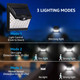 Torchstar 8Pack 40 Led Solar Lights Outdoor Waterproof Solar Motion Sensor Light Cordless Security Lighting For Driveway Patio Garage Porch 6500K Pure White Black