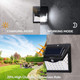 Torchstar 8Pack 40 Led Solar Lights Outdoor Waterproof Solar Motion Sensor Light Cordless Security Lighting For Driveway Patio Garage Porch 6500K Pure White Black