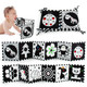Cawgug Black And White High Contrast Baby Toys For Newborn Brain Development Tummy Time Soft Book Babies 03 612 Months Montessori Learning Activities Infant And Sensory Visual Stimulation Toys