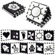 Urmywo 10 Pcs High Contrast Black And White Baby Toys For Newborn Tummy Time Rattle Teether Visual Stimulation Learning Cards Sensory Toys For 06 Months Baby Boy Girl