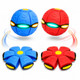 Letiafine 2 Pack Led Light Up 6Lights Magic Bouncing Ball Toy Transforming Flying Disc Ball PopUp Rebound Ball Outdoor Toss and Catch Interactive Sports Game For Backyard Play