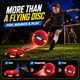 Letiafine 2 Pack Led Light Up 6Lights Magic Bouncing Ball Toy Transforming Flying Disc Ball PopUp Rebound Ball Outdoor Toss and Catch Interactive Sports Game For Backyard Play