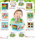 Vomocent Wooden Activity Cube For 1 Year Old Kids Educational Learning Bead Maze For Toddler Age 13 Developmental Montessori Toys For 1236 Months Boys Girls