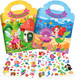 UranusandNo1 2 Sets Reusable Sticker For Toddler 13 Activity For Toddlers 24 Arts Crafts Jelly Stickers Travel Toys For Kids 35 Holiday And Birthday Gifts Easter Basket Stuffers For Boys Girls