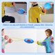 Wohpnle Zoom Ball Plastic Zip Ball Hole Design Zip Toy With Flexible Rope Pull Ball Game Ergonomic Handle Sliding Zoom Ball For Children ToyBlue