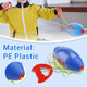 Wohpnle Zoom Ball Plastic Zip Ball Hole Design Zip Toy With Flexible Rope Pull Ball Game Ergonomic Handle Sliding Zoom Ball For Children ToyBlue