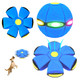Daimeitec Magic Bouncing Ball Magic Metaball Children Bouncing Ball ParentChild Interaction Dual Form Freely Switchable Magic Metaball Flying Saucer With 6 Light Blue