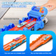 Terramus Dinosaur Transport Truck Toy For Kids 3 In 1 Ejection Folding Track Toys W/Sound 8 Race Cars Portable Vehicles Set Best For Boys Girls 3 4 5 6 Years Old Possesses Invention Patents