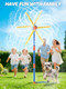 Terramus 59 Windmill Water Sprinkler For Kids Summer Toys 360 Spinning Splash Water Toy Upgraded Double Sided With 6 Blades Outdoor Backyard Games Summer Fun For Boys Girls Dogs and Garden Watering