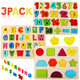 Voamuw Wooden Puzzles For Toddlers Voamuw Alphabet Number Shape Learning Puzzle For Kids Ages 3 4 5 Montessori Toys Preschool Education Chunky Jigsaw For Boys And Girls