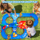 Terramus DoubleTier Kids Water Table Toys 100Pcs Water Park Playset With Pump Diy Toddler Waterways Summer Outdoor Toys For Backyard Lawn Beach Pool Outside Activity Funs For Boys Girls 48 35