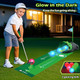 Clemas Upgraded Kids Toy Golf Set With Dinosaur Automatic Golf Returner Led Light Up Night Golf Balls 3 Clubs Putting Mat 38 Toddler Mini Golf Games Indoor Outdoor Sports Toys For Boys Girls 3+