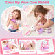 Urmywo Ballerina Doll Stuffed Animals Girl Toys Age 38 Bunny Stuffed Animal Ballet Dress Up Doll Kids Pretend Play With 4 Set Clothes Cape Plush Bag 3 4 5 6 7 8 Year Old Girl Gifts Dance Recital Gifts