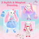 Urmywo Ballerina Doll Stuffed Animals Girl Toys Age 38 Bunny Stuffed Animal Ballet Dress Up Doll Kids Pretend Play With 4 Set Clothes Cape Plush Bag 3 4 5 6 7 8 Year Old Girl Gifts Dance Recital Gifts