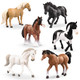 Terra By Battat 6 Pieces 6Inch Horse Figurines Horse Toy Set Realistic Plastic Animal Figurines Collectible For 3+ Years Party Decorations and Playtime