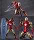 Lonullymege Mk85IronmanDeluxe Version Action Figure7Inch Light With Chest And Eyes Metal Painting Collectable Model20 Joints Movable With Multi Weapon Accessories Toys1/10 Scale