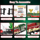 Terramus Christmas Train Set Hanging Train Toys With Light and Sound For Boys Girls Train Set Around Under The Christmas Tree With Steam Carriages Tracks For 312 Years Old Kids Decoration