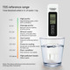 Odetina Water Tester for Drinking Water, 4 in 1 Digital TDS EC Temperature PPM Meter, Portable Water Quality Tester with Color Display, 0-9990 PPM for Home Tap, Hydroponics, Aquarium