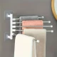 Ibluelover Towel Rack, Towel Rod, Space-Saving Wall-Mounted Rack, Anti-Swing Hook, Suitable for Bathroom and Kitchen - Five floors