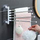 Ibluelover Towel Rack, Towel Rod, Space-Saving Wall-Mounted Rack, Anti-Swing Hook, Suitable for Bathroom and Kitchen - Five floors