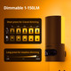 Lyridz Plug-in LED Amber Night Light with Motion Sensor, Rotatable, Dimmable Backlit Nightlight, 1-150lm Adjustable Brightness for Bathroom, Bedroom, Hallway, Stairs, 2 Pack