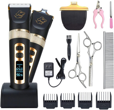 Image showcasing Otstar Professional Dog Grooming Kit, 3 Speed Rechargeable Cordless Dog ...