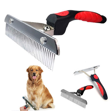Undercoat Rake For Dogs, Extra-Large Rake Comb Long Hair Dog Rake With ...