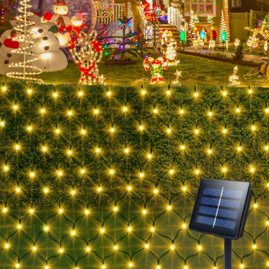 echosari Solar Powered Christmas Bush Lights, 200 LED 9.8Ft x 6.6Ft ...